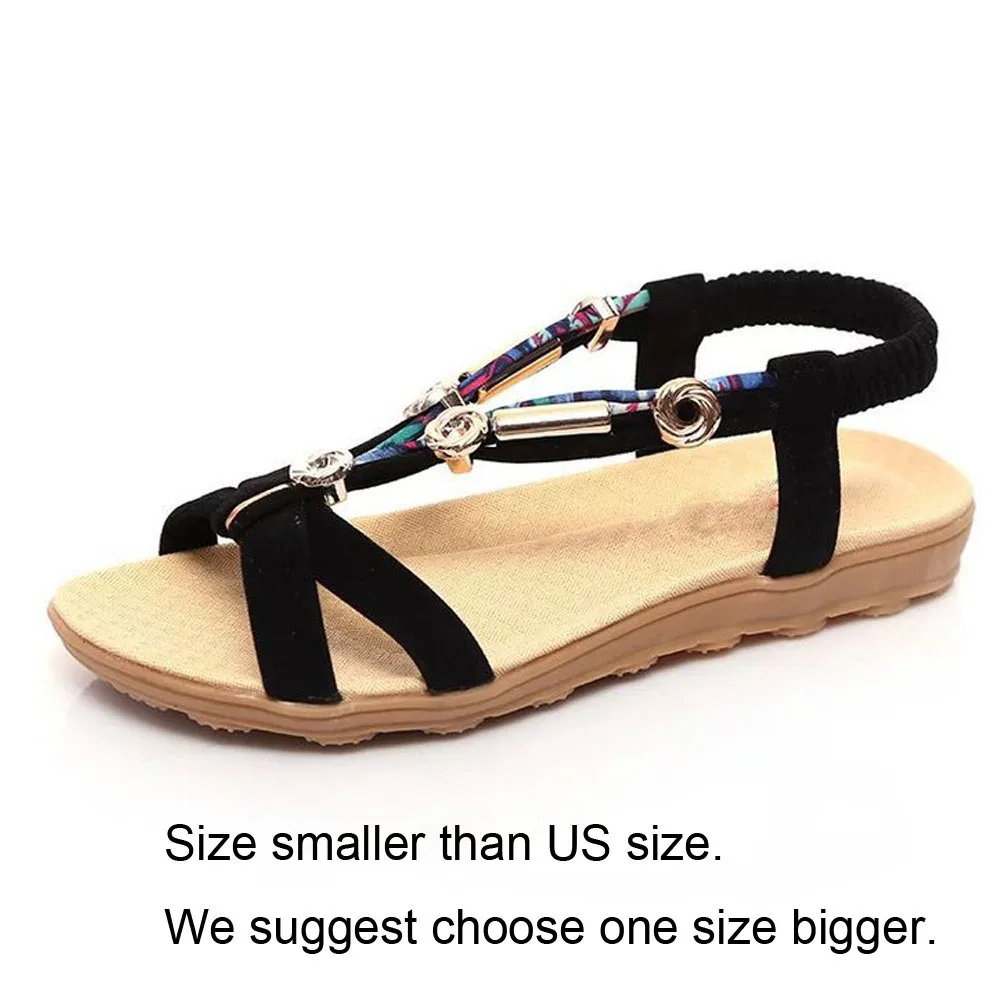 2019 новые модные летние женские сандалии в богемном стиле с металлическими