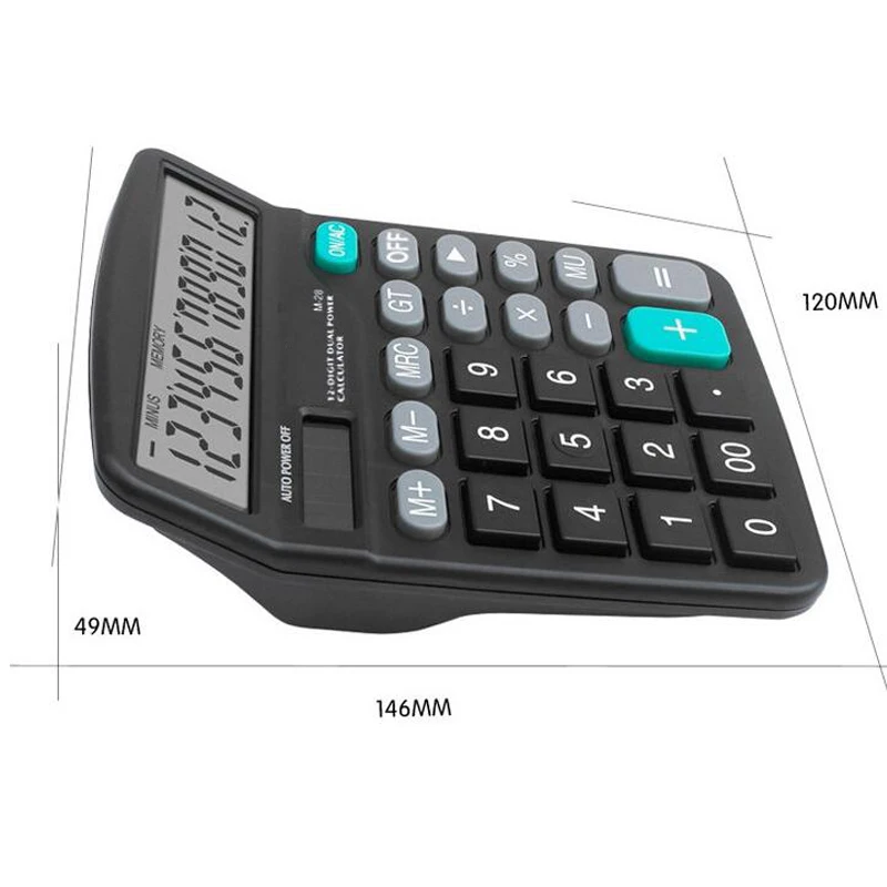 12 цифр электронный калькулятор солнечный батарея или 2в1 портативный офисный