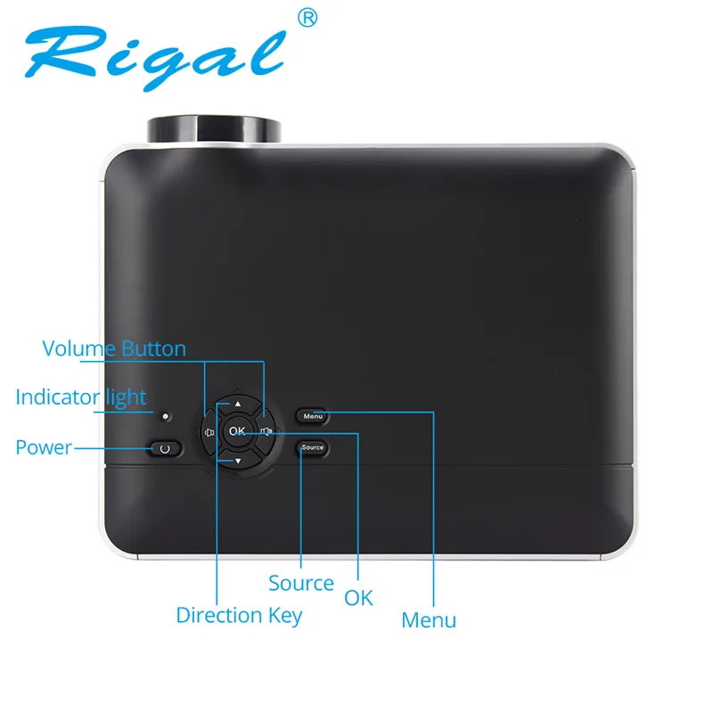RD-806 HD светодиодный проектор, портативный 720P HD домашний кинотеатр проектор, опционально Android 6,0 Bluetooth wifi Miracast Airplay проектор
