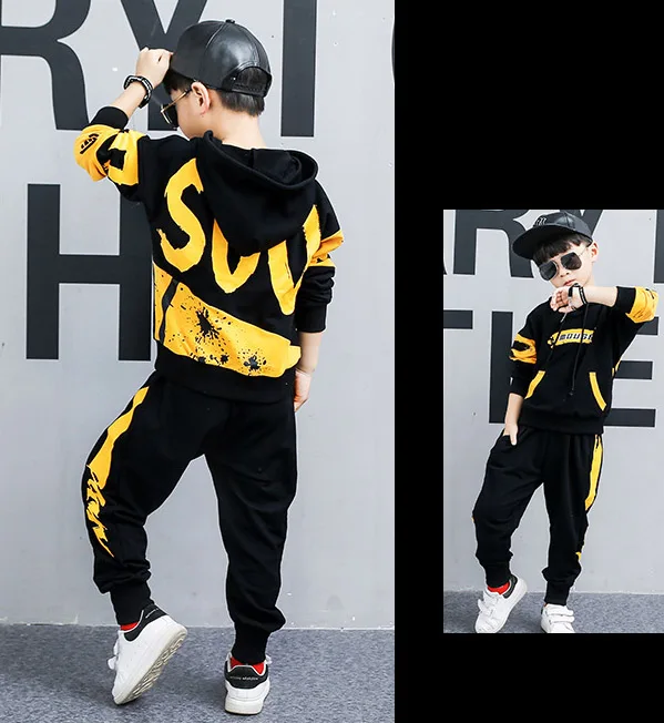 Комплект одежды для мальчиков из 2 предметов хлопковая модная Толстовка с