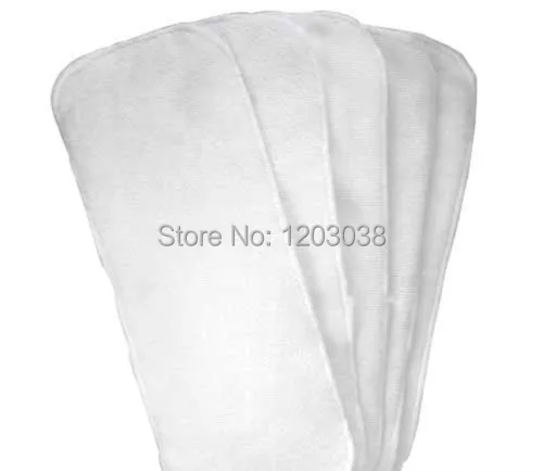 

Бесплатная доставка, 500 шт., Моющиеся Многоразовые детские тканевые подгузники, вставки из микрофибры, 2 слоя, тканевые подгузники, вставка