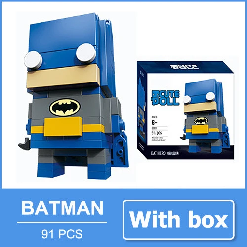 Bat Hero C with box Бэтмен Супермен Чудо-Женщина фигурка-конструктор Джокер игрушки Совместимые мини блоки фигурка экшн супер куклы-герои фильм подарок для мальчиков друзей - Цвет: Bat Hero C with box