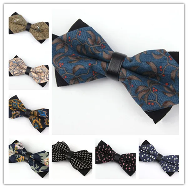Модные коммерческие галстуки бабочки с цветочным принтом для мужчин аксессуары