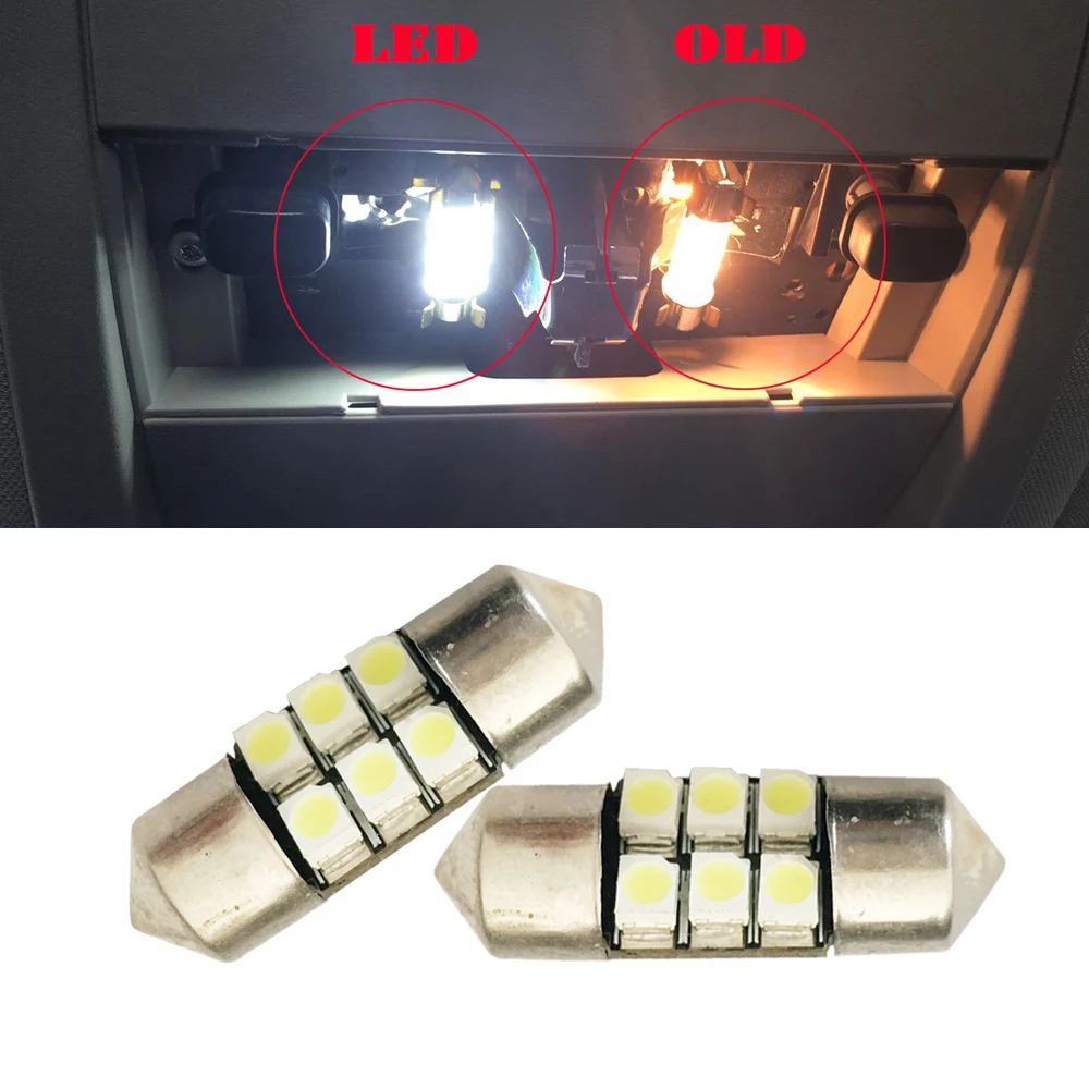 2X гирлянда 27 мм 28 1 10 &quot5050 6SMD DE3021 DE3022 3528 светодиодные Ксеноновые белые лампы | Отзывы и видеообзор