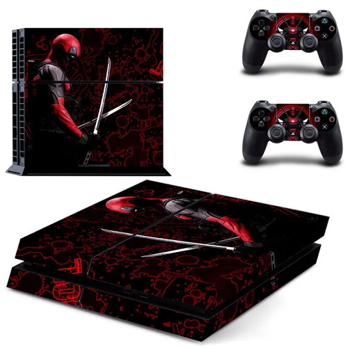 DPTM1509 С изображением дедпула из комиксов Марвел пленка наклейка для PS4 виниловая наклейка, стикер для Playstation 4 консоли и 2 контроллеры PS4 Стикеры - Цвет: DPTM1509