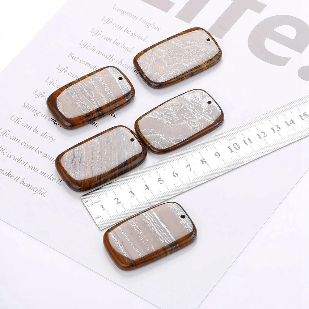 Yumten Tiger's Eye мужское ювелирное изделие Женский прямоугольный натуральный