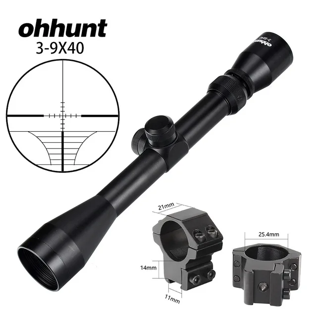 1 Ohhunt Охота Airsofts прицел 4-12X50EG Тактический Воздушный пистолет Красный Зеленый точечный Лазер прицел голографический оптический прицел - Цвет: 1