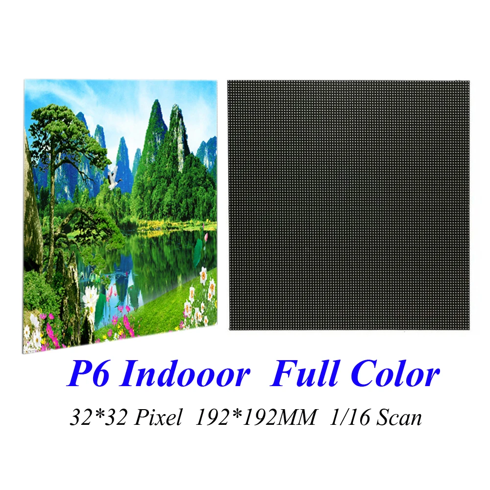 Светодиодный Дисплей P6 192*192 мм 32*32 пикселей 1/16 сканирования 3 in1 SMD3528 RGB полный Цвет