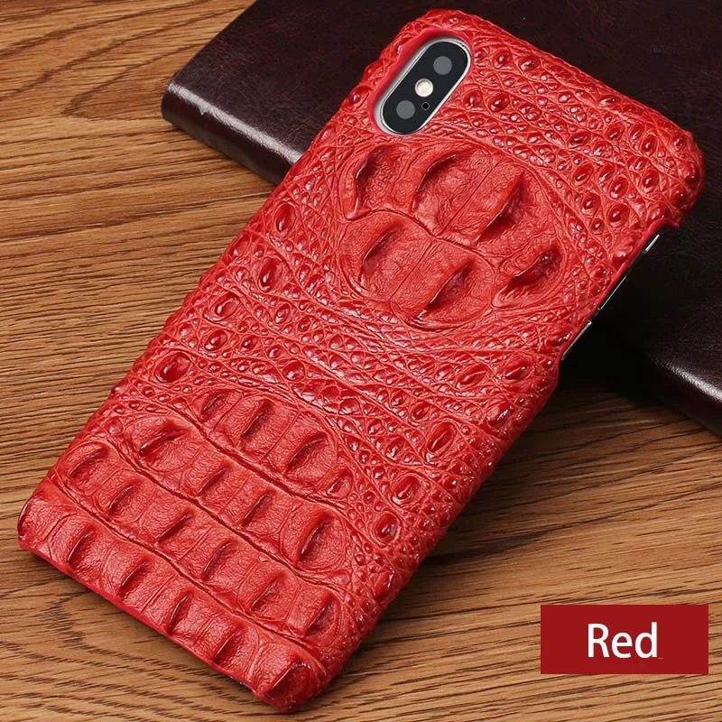 RED Высококачественный Роскошный кожаный чехол из натуральной кожи для Apple iphone 7 11 11Pro 11 Pro MAX 6 8 X XS противоударный 3D защитный - Цвет: RED