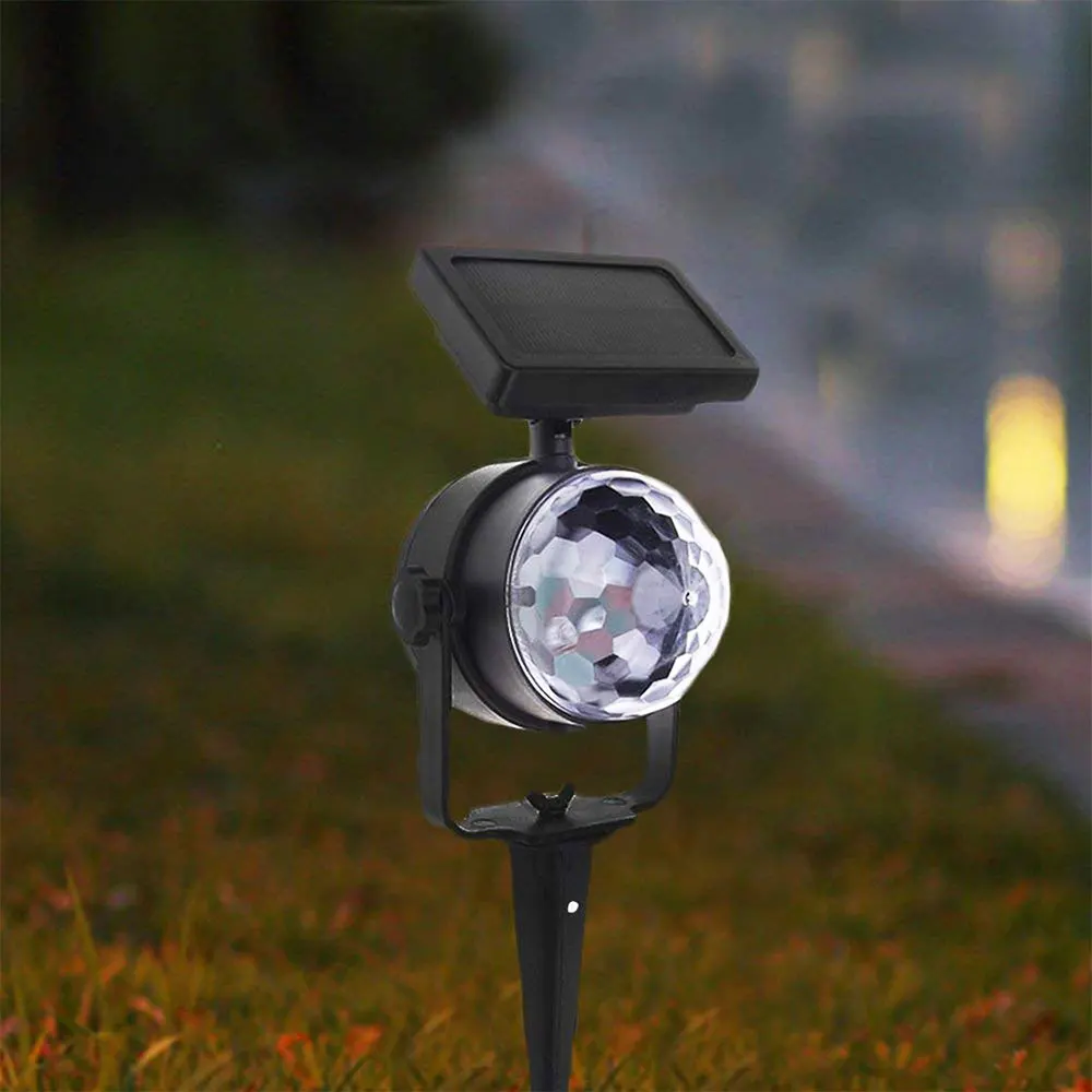 Светодиодный солнечный проектор садовый свет красочный вращающийся Звездный Небесный лазерный проектор садовый Газон лампа Para Xmas наружный ярд путь MYC