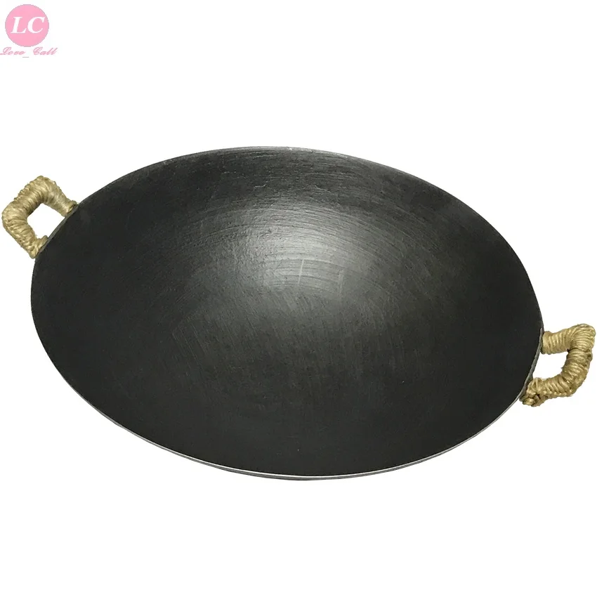 

Cast Iron Wok Cooking Pot Kitchen Wok Classic Iron Wok Camping Utensil Thick Iron Pot