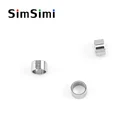 Simsimi круглые скользящие бусины для изготовления ювелирных изделий 3 мм5 мм DIY маленькие крошечные бусины из нержавеющей стали 200 шт. оптовая продажа