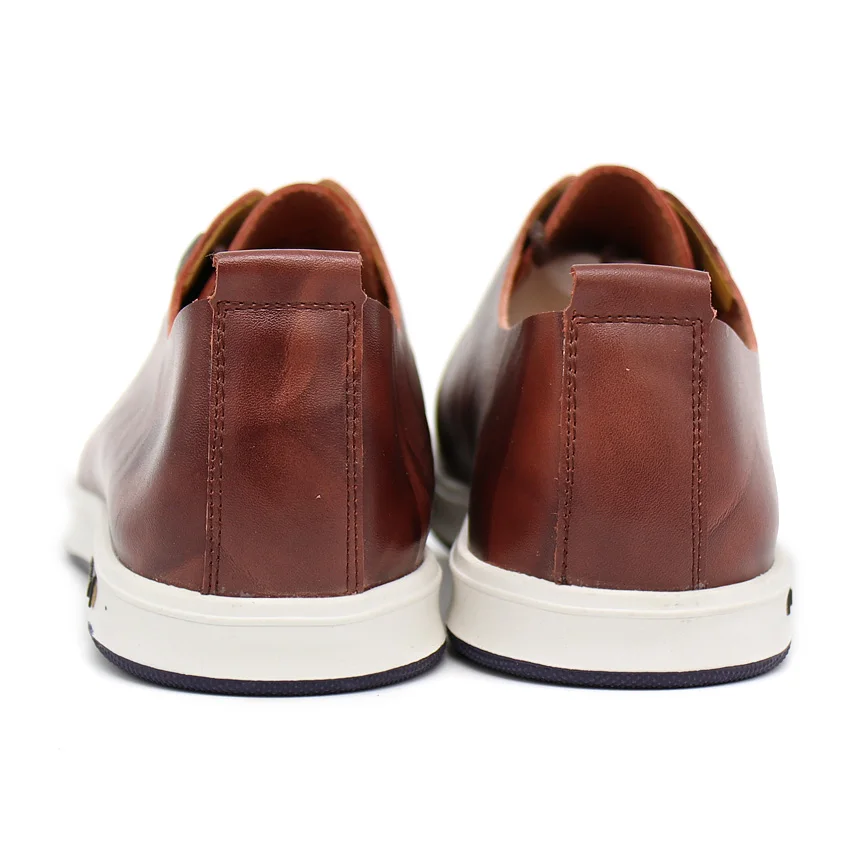 Мужская повседневная обувь BIMUDUIYU оранжевая дышащая из натуральной кожи на