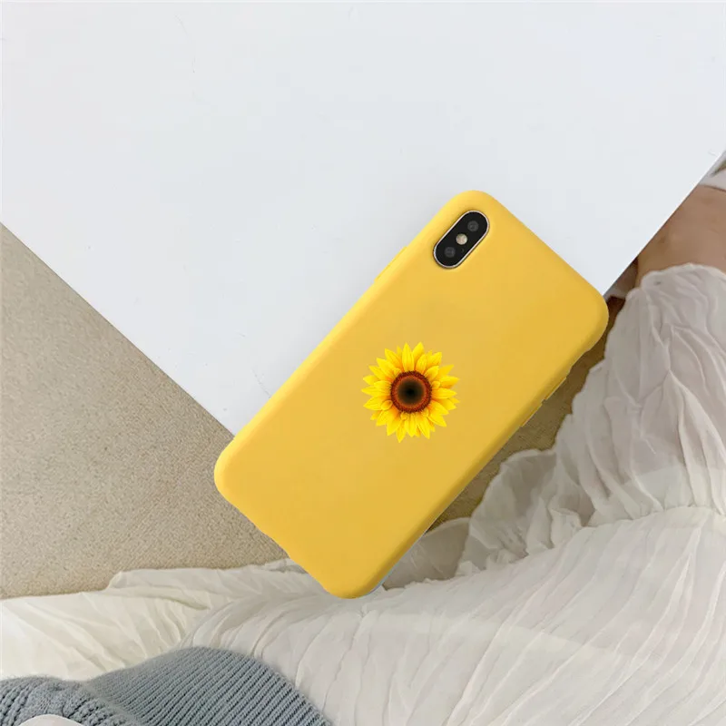 Милая летняя Маргаритка Подсолнух цветочный чехол для телефона для iPhone 11 Pro 8 7 XS MAX XR X 6 6s Plus мягкая желтая задняя крышка Fundas