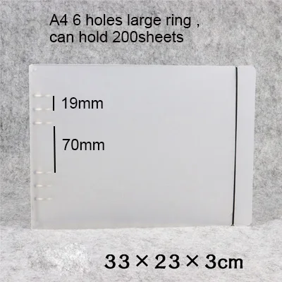 A4 2.5cm 6 holes Горизонтальная бумага формата А4, альбомная бумага формата А4. Cornell проверить - Цвет: A4 2.5cm 6 holes