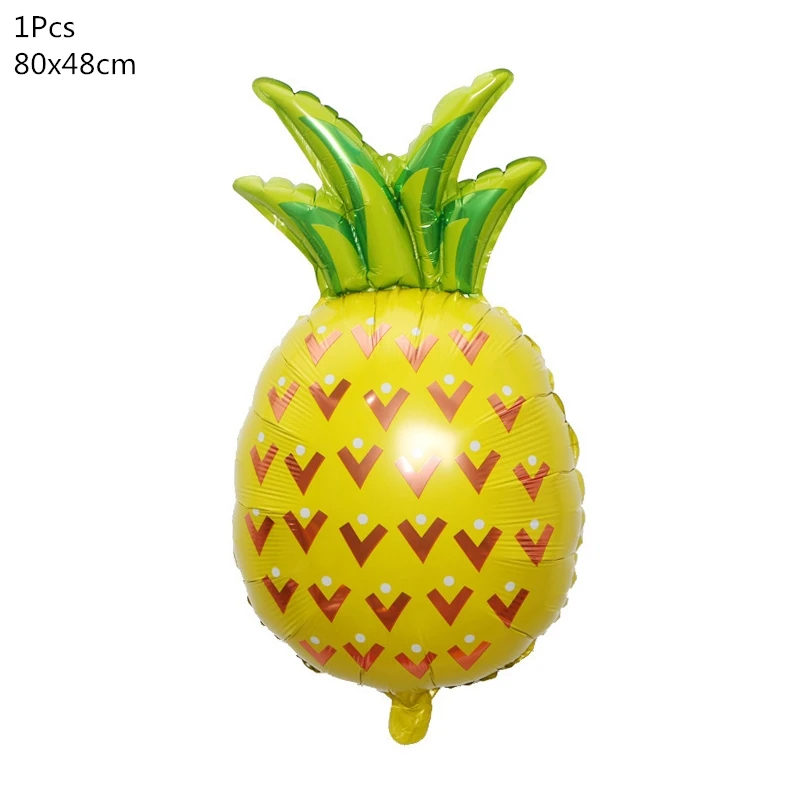 1Pcs Pineapple Тропические Гавайские вечерние украшения Ананас воздушные шары Фламинго Алоха гирлянды Лето Luau вечерние предметы для украшения дня рождения - Цвет: 1Pcs Pineapple