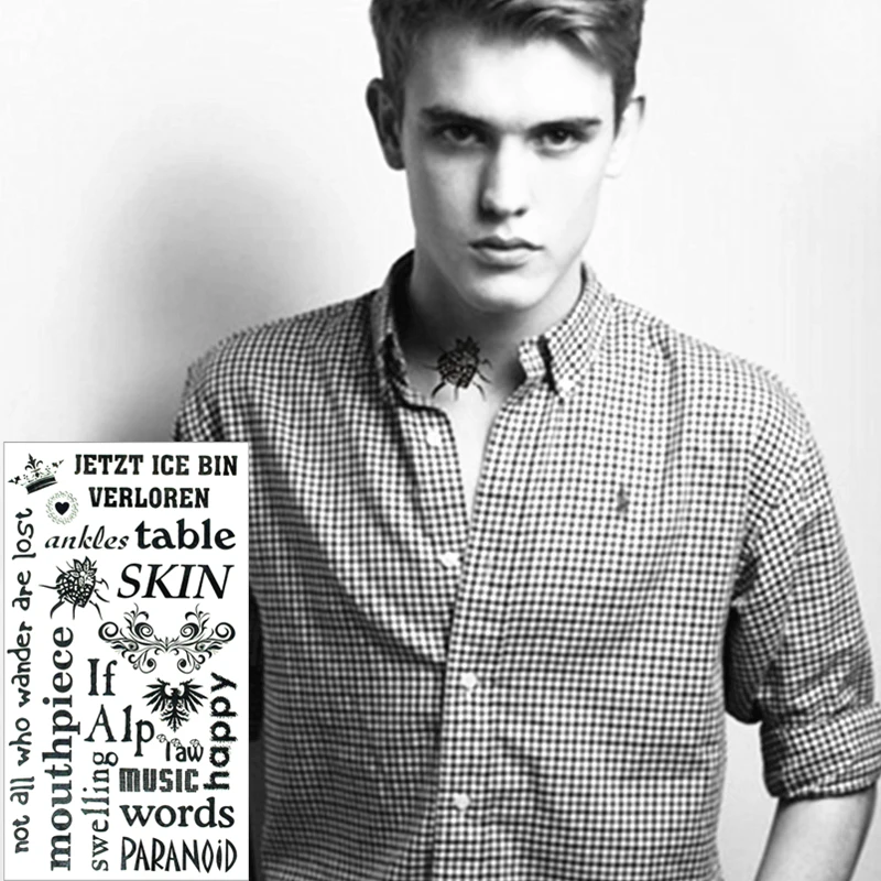 SHNAPIGN крутые слова слоган временная татуировка тело искусство рука флэш тату