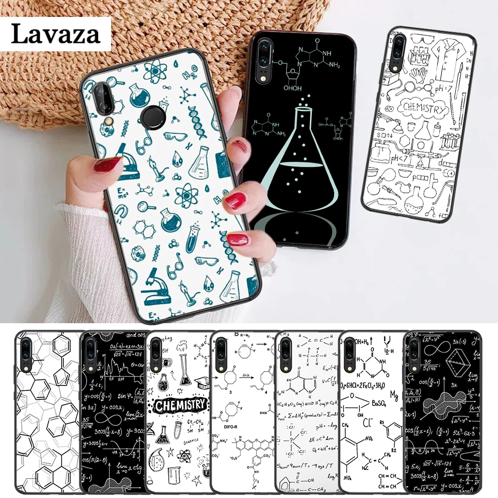 chemistry scribbles Silicone Case for Huawei P8 Lite 2015 2017 P9 2016 Mimi P10 P20 Pro P Smart Z 2019 P30 | Мобильные телефоны и