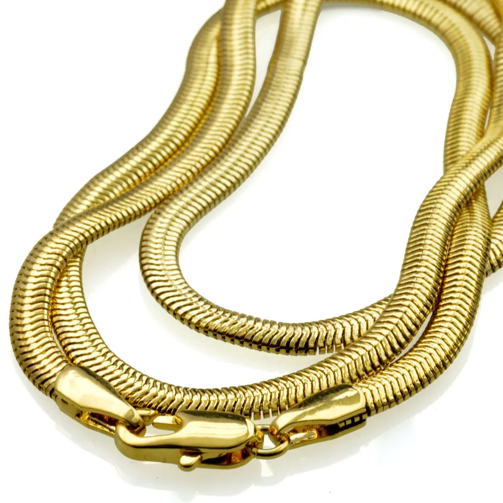 

n289-Fashion Jewelry Womens girls T Yellow gold Vacuum plating Chain Necklace 17.7cm