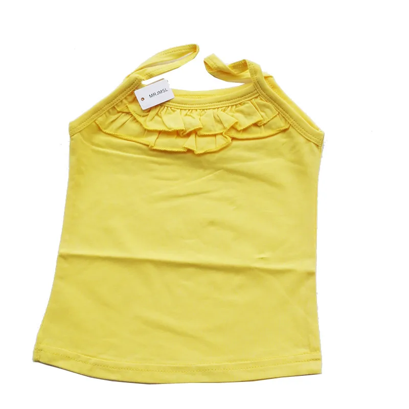Детские футболки летние детские топы одежда для маленьких девочек жилет на