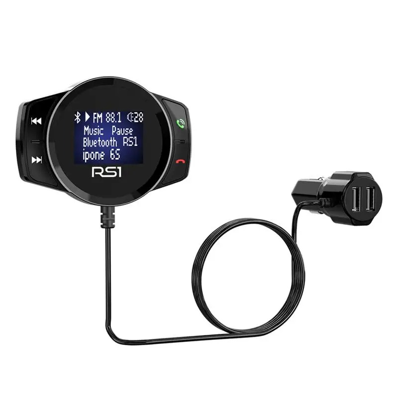 FM Bluetooth Автомобильный передатчик беспроводной экран 1,4 дюймов дисплей Mp3 плеер Hands Free быстрое USB зарядное устройство двойной радио модулятор