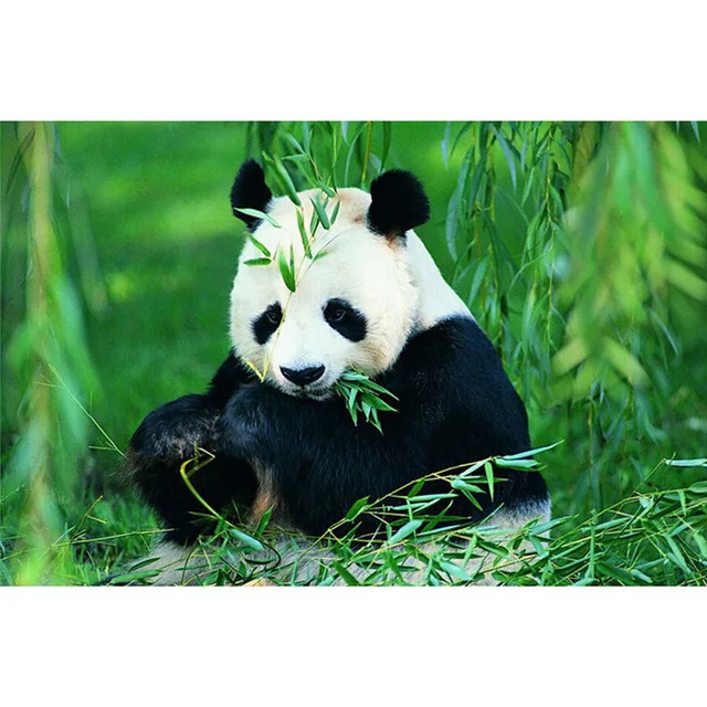 

DIY 5D Embroidery Square/round Animals Panda Bamboo Tree Picture Diamond Painting Mosaic Kit Sets Embroidery