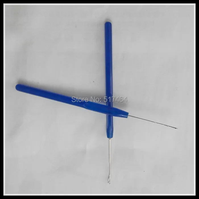 

24 units/ lot plastic Handle Simple Pulling Needle,12units /bag , Micro Ring Tools for I tip hair extension hooks