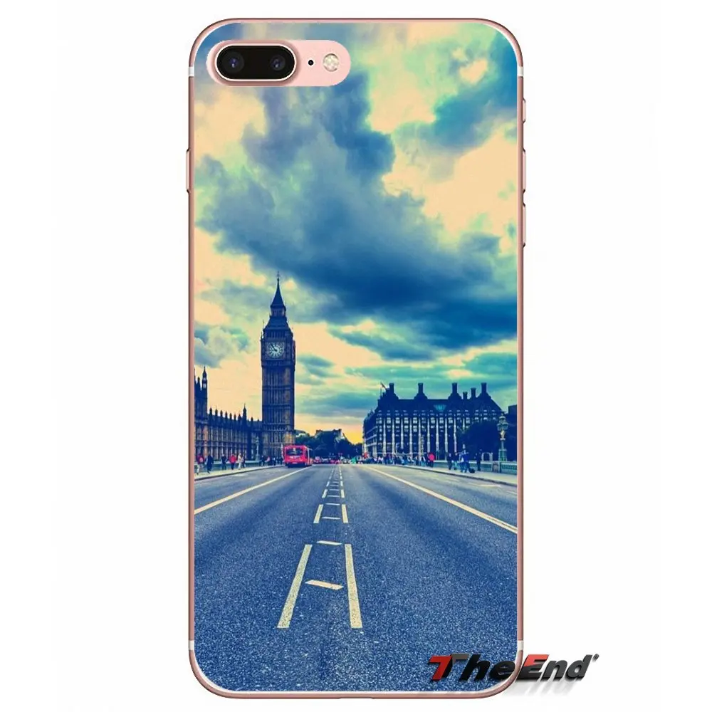 Прозрачный ТПУ чехол для Samsung Galaxy S3 S4 S5 MINI S6 S7 edge S8 Plus Note 2 3 4 5 Grand Core Prime UK British London Big Ben