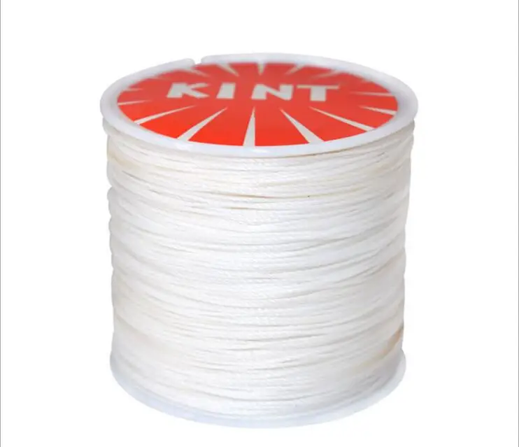white 0,45 мм 0,5 мм 0,6 мм 0,7 мм прочное кожаное шитье вощеная нить шнур для DIY инструмент для рукоделия ручная строчка нитей материалы - Цвет: white