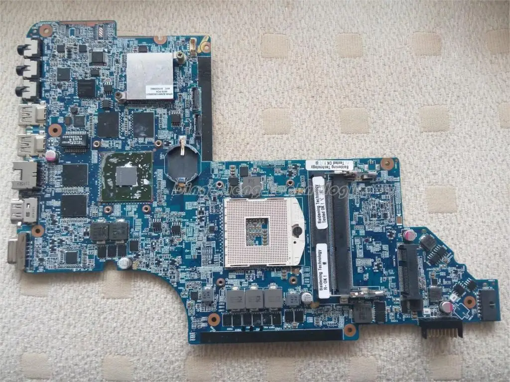 Материнская плата для ноутбука HP Pavilion DV6 6000 665343 001 650799 HM65 HD6770 1 ГБ материнская DDR3 100%