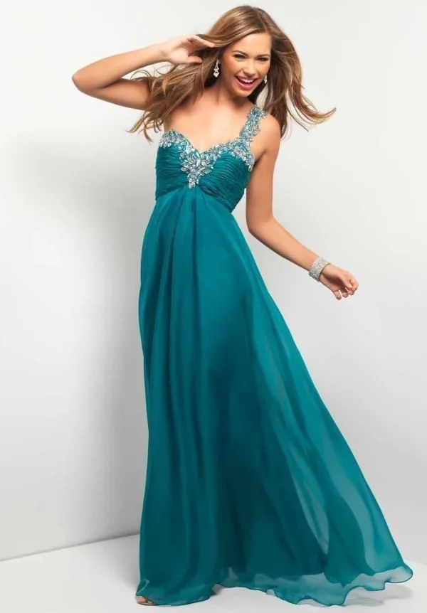 9 Custom Made 2014 Chiffon Elegant One Shoulder Evening Dresses with Crystals Special Occasion Robe De Soiree | Свадьбы и торжества