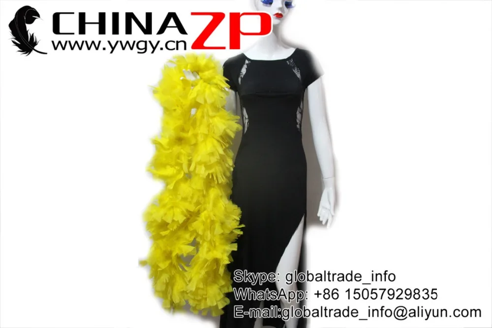 Chinazp Feathers Заводская розничная продажа Премиум ручной работы 2 ярдов желтый Chandelle