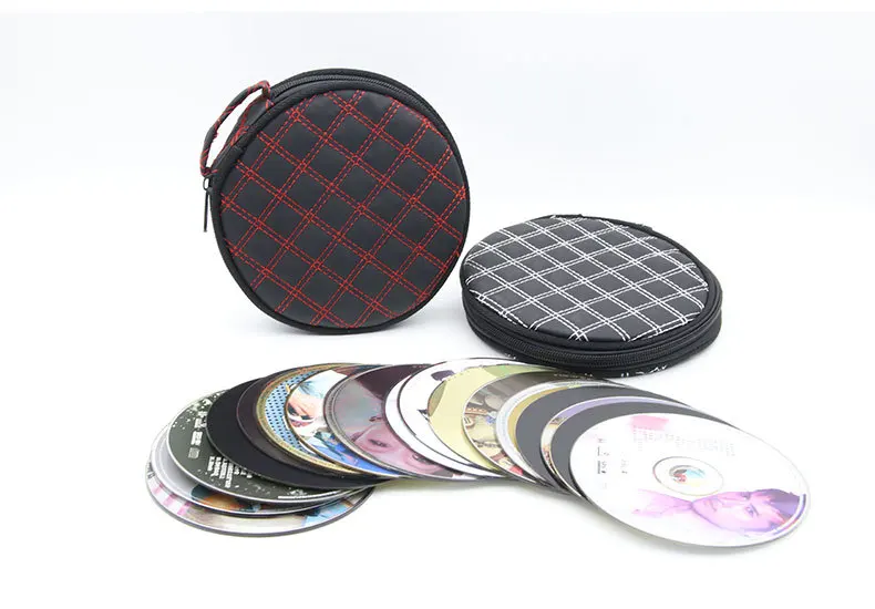 Из искусственной кожи водонепроницаемый 20 диск емкость молния автомобиля CD сумка держатель альбома коробка VCD DVD чехол портативный укладки