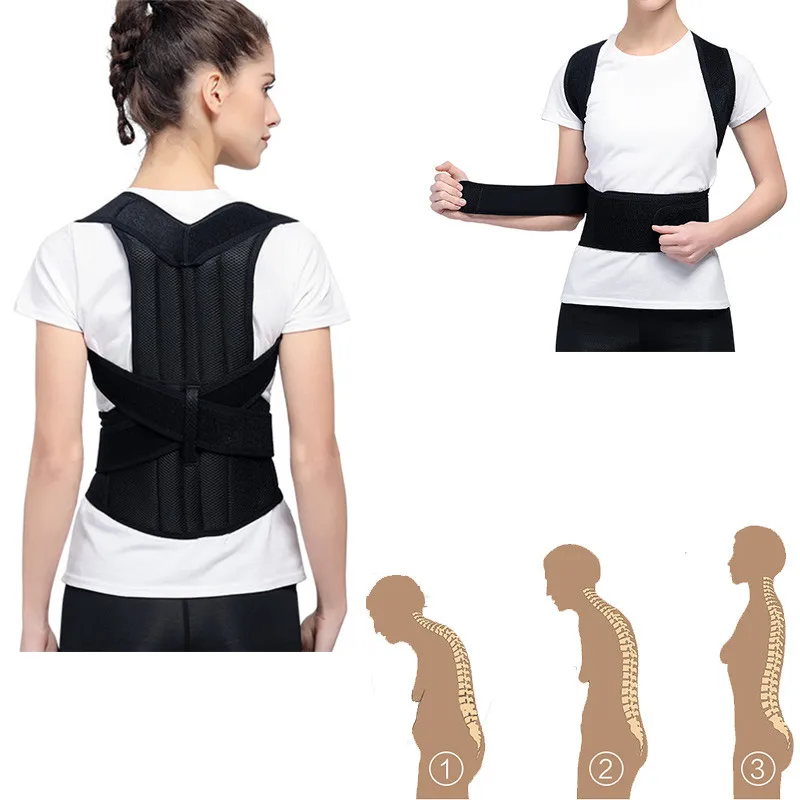 Регулируемый Корсет для взрослых Корректор осанки спины терапия поясничный