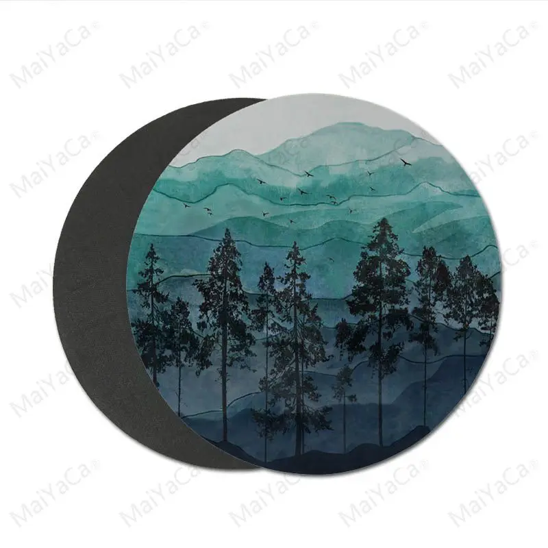 Современные коврики для мыши MaiYaCa Spring Mountain Morning круглые игровые компьютерные под
