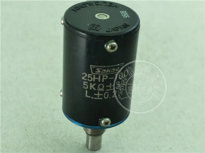 

Used Sakae 25HP-10D 25HP 5K 1K 0.2% multi-turn wirewound potentiometer handle length 19MM switch