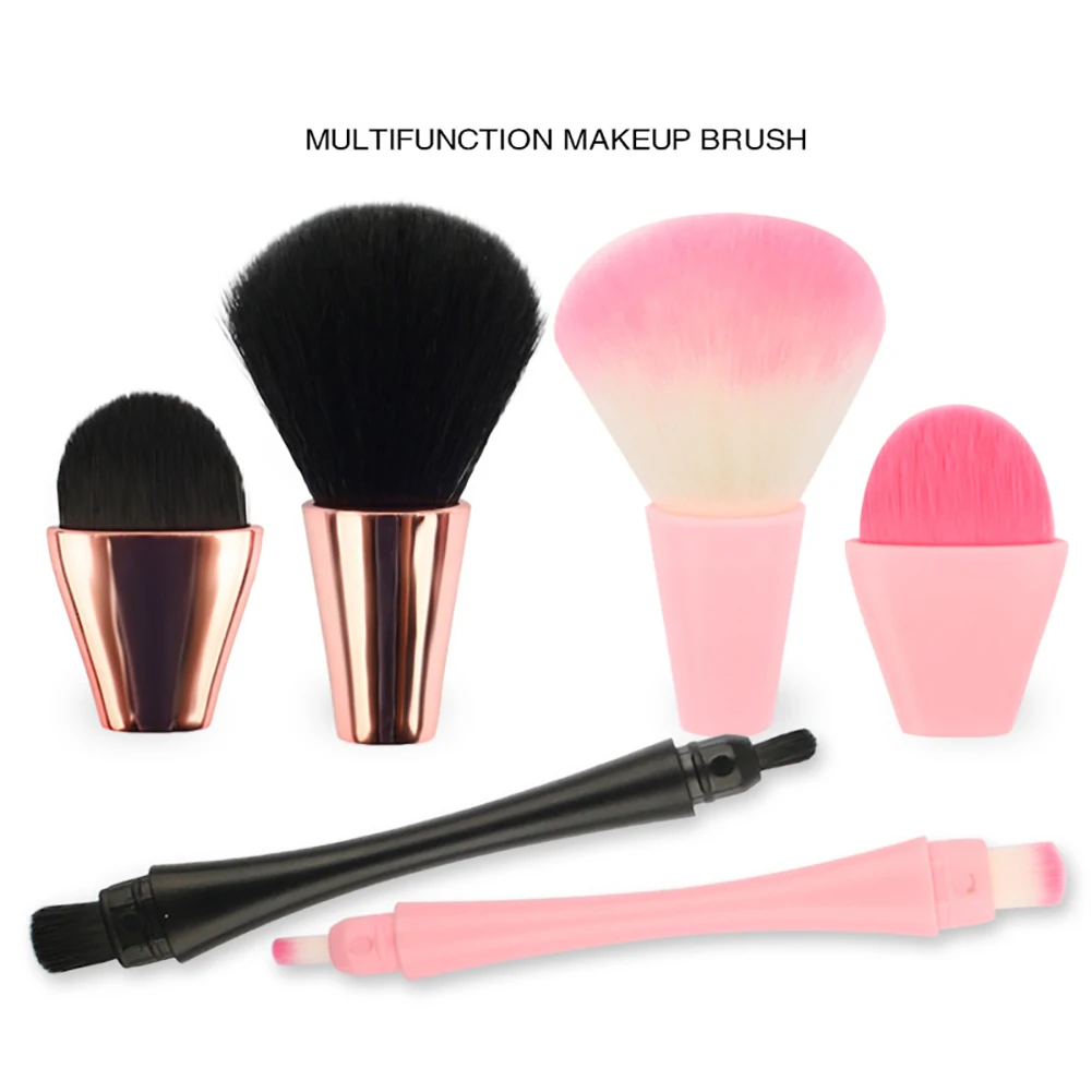 4 в 1 косметика двухсторонняя кисть основа для макияжа пудра тени век губ набор