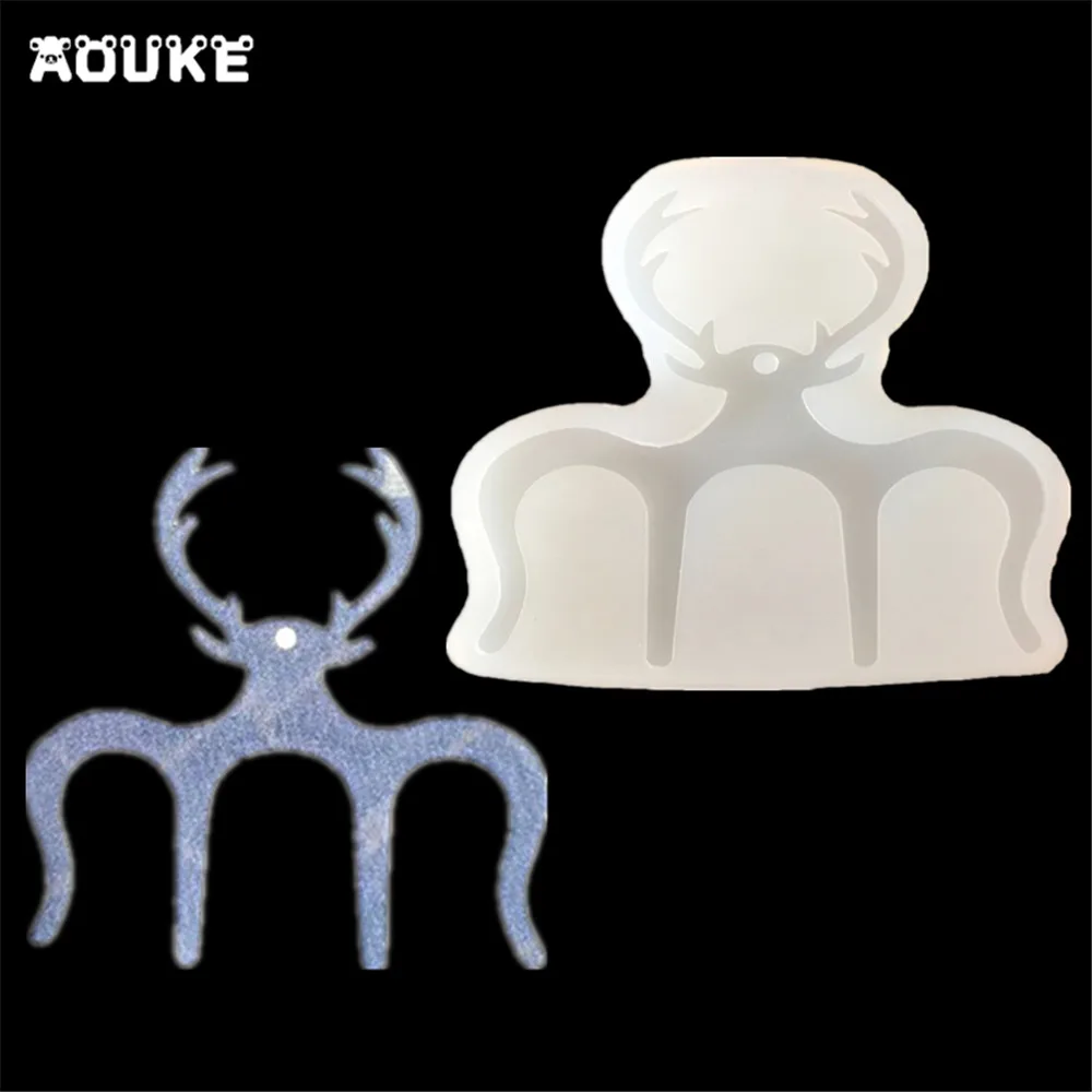 

Antlers Shape Piano Spectrum Folder Epoxy Silicone Mold DIY Mobile Phone Pendant Decorating Tools Candy Cake Chocolate Mould