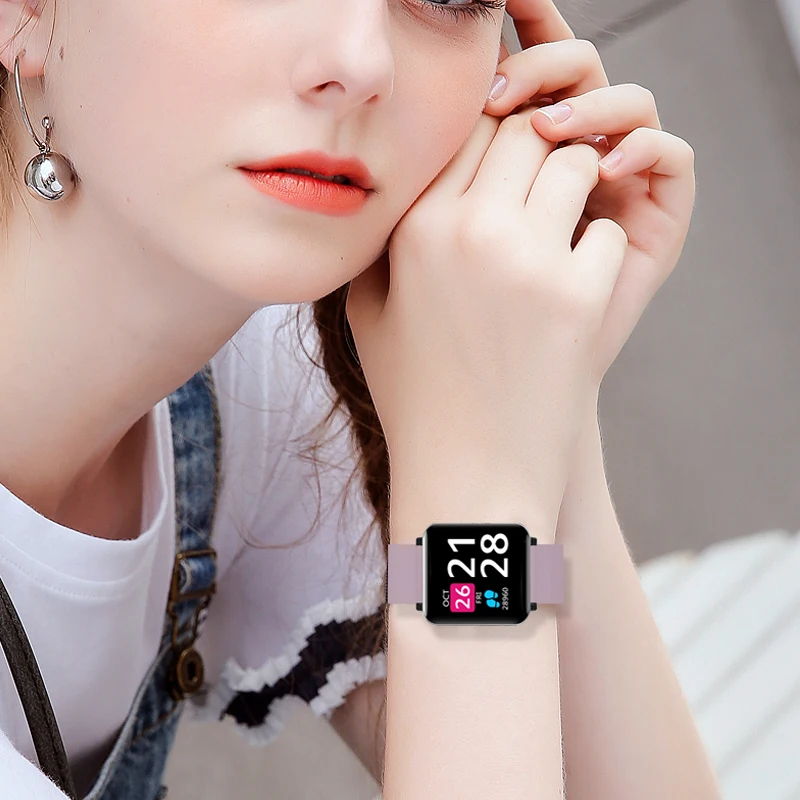 Женские умные часы с шагомером сердечного ритма напоминанием о звонках Bluetooth
