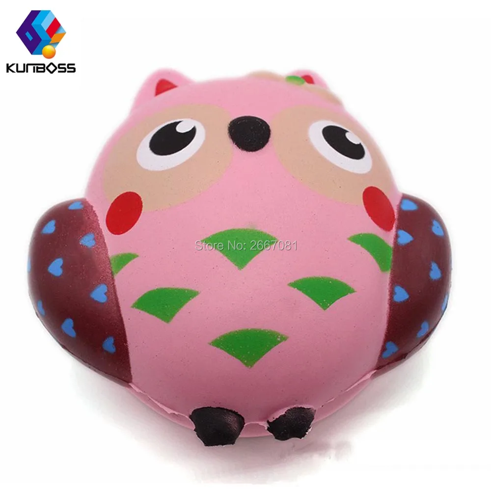 2018 Лидер продаж KunBoss мягкими анти-стресс мягкой Squeeze стресса Kawaii Сова замедлить