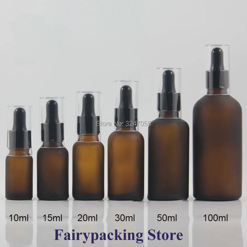 10ml15ml20ml30ml50ml100ml матовая коричневая стеклянная искусственная кожа пустая Янтарная