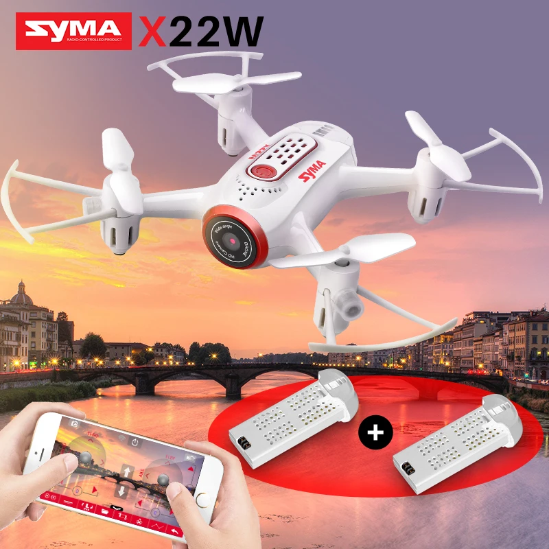 SYMA X22W Радиоуправляемый Дрон с камерой FPV Wifi в реальном времени Квадрокоптер