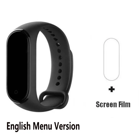 Xiaomi mi Band 4 новейший музыкальный Смарт mi band 4 браслет пульсометр фитнес 135 мАч цветной экран Bluetooth 5,0 - Цвет: add protecor film