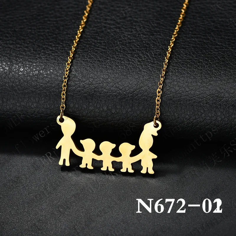 Ожерелье из нержавеющей стали для девочек и мальчиков женское ожерелье без шеи