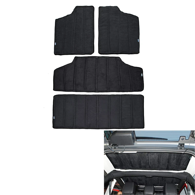 Для Jeep Wrangler Jk подголовник Hardtop изоляция 4 двери 2012- заднее окно и потолочная крыша теплоизоляция хлопок комплект автомобиля