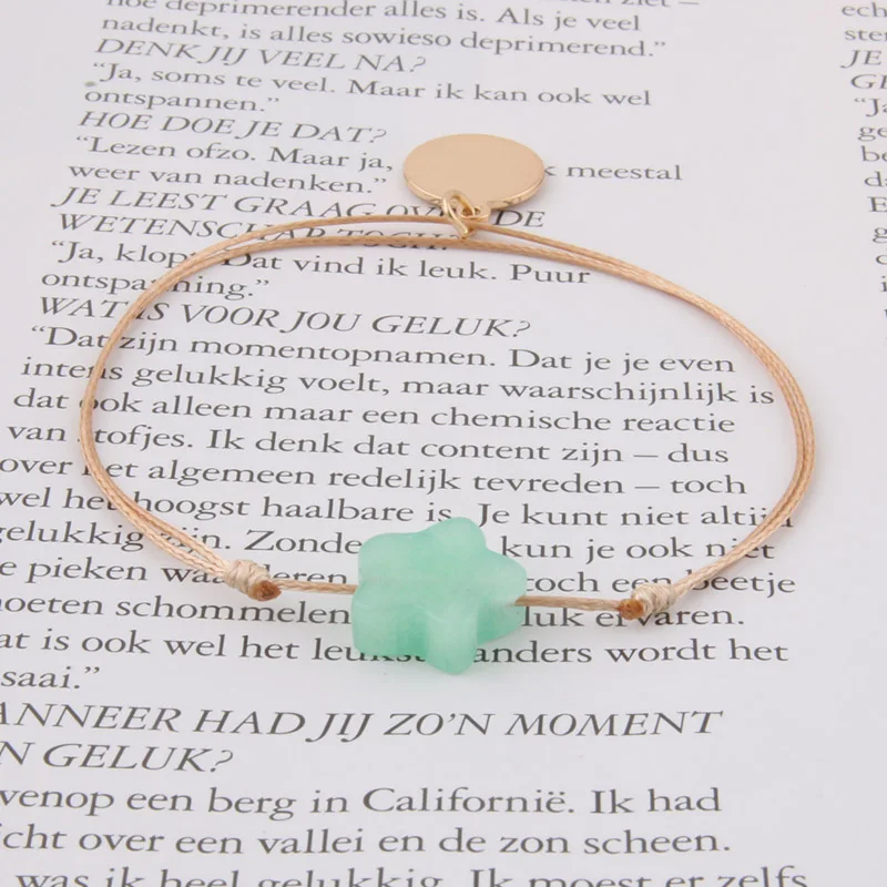 NeeFuWoFu натуральный камень искусственная веревка деревянный браслет регулируемые