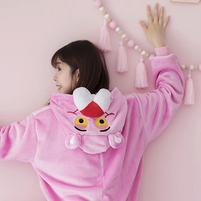 Пижама кигуруми женская милый фланелевый пижамный комплект для зимы|Комплекты