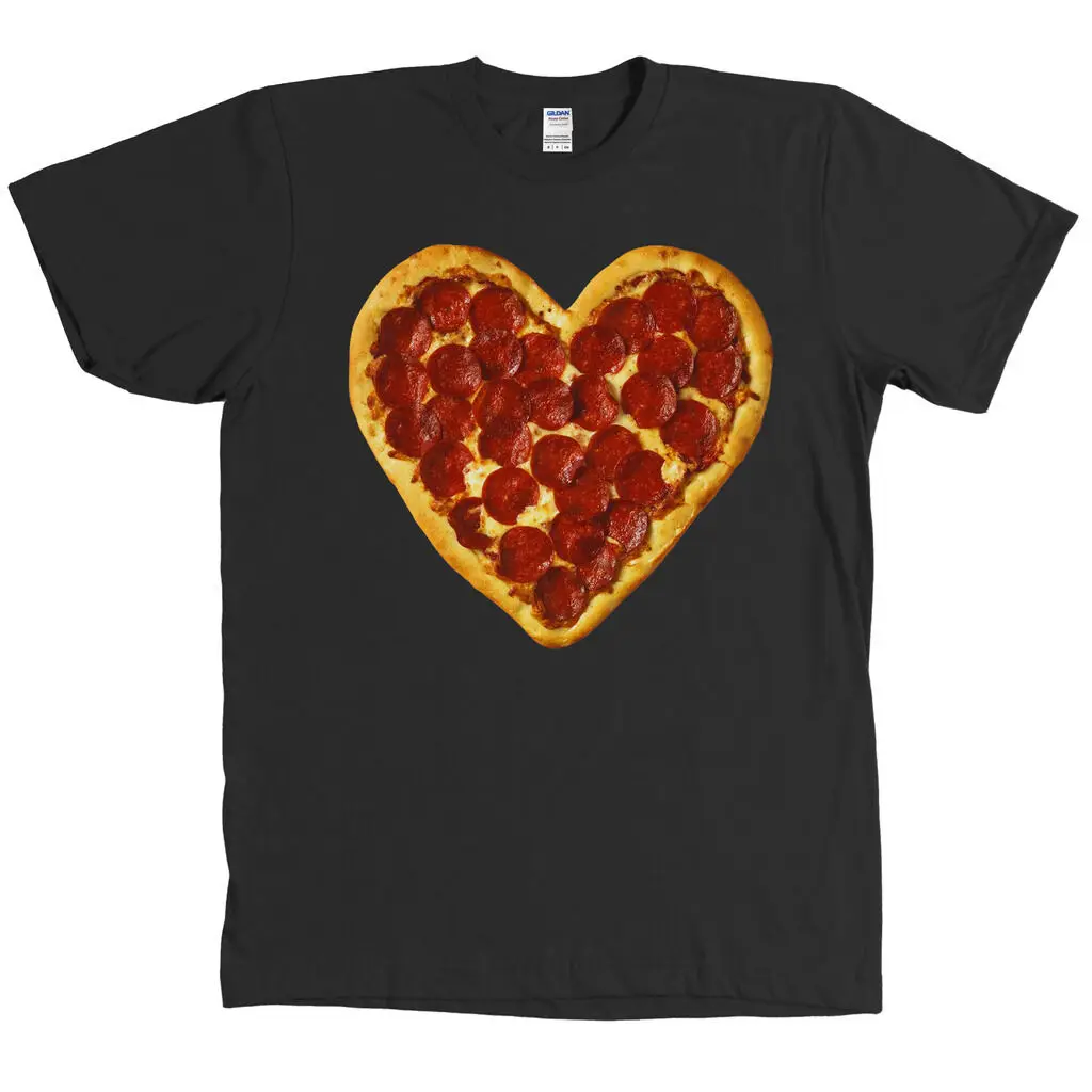 Футболка с надписью I Heart piza футболка Love Pepperoni Slice Foodie Доступно много