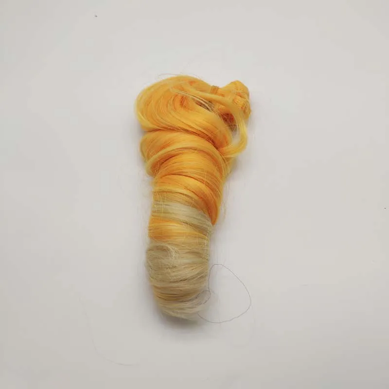 Color as pic 1 шт. DIY кудри куклы волосы парик для волос BJD кудрявая кукла волос 15 см - Цвет: Color as pic