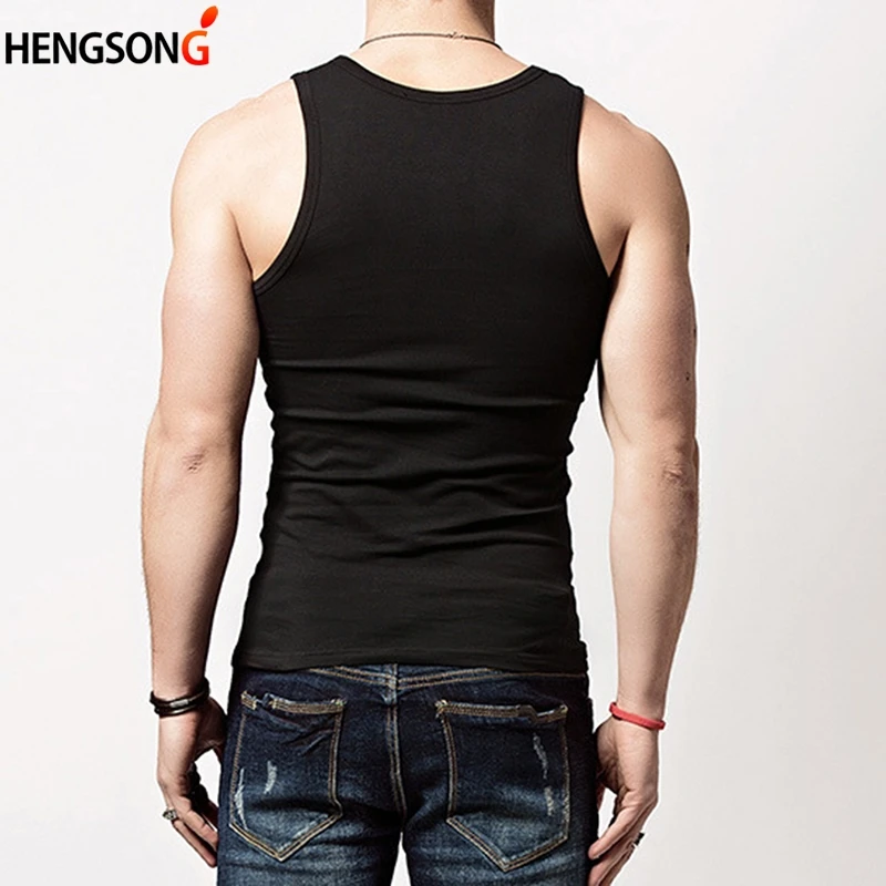 HENGSONG Лето Для мужчин пот жилет Slim Fit стрейч хлопок дышащая топы Классические